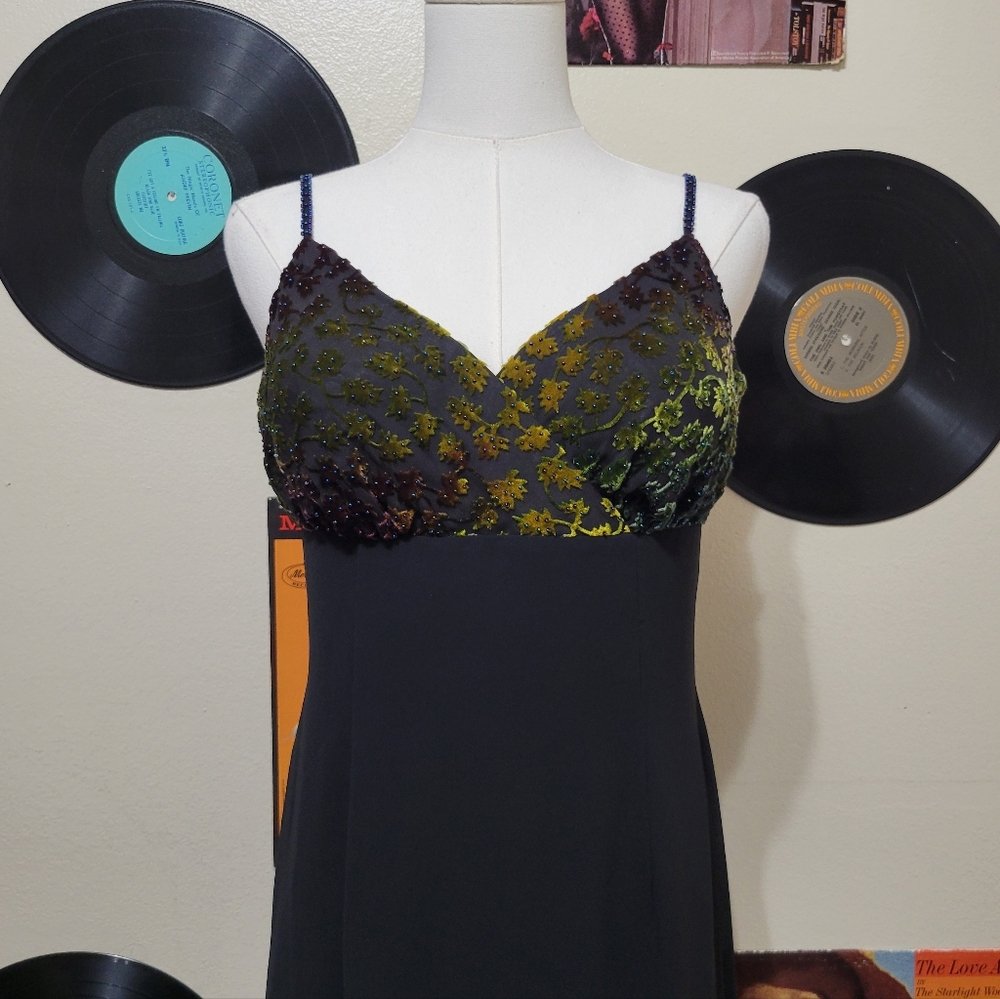 Bridal Originals | Vintage Whimsigoth Velvet Floral Formal Dress